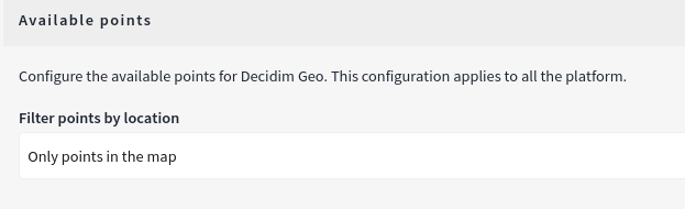 Configure Decidim Geo to display only points on the map